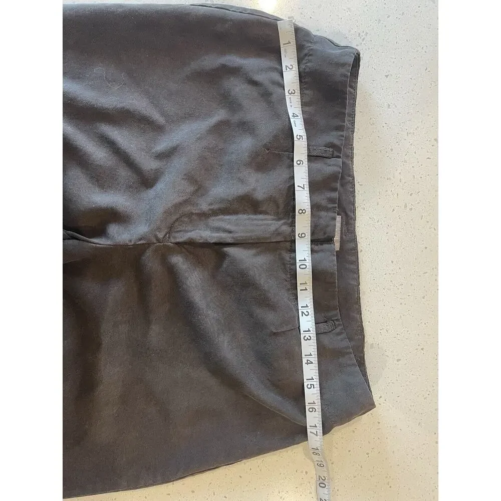 J. Jill‎ Tencel Full Wide Leg Pants Brown Size Medium